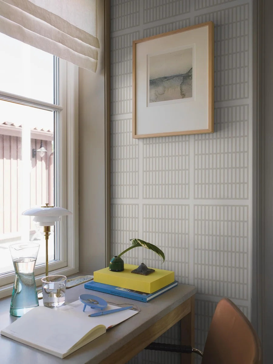 Alvar Aalto 14/6 is a graphic wallpaper that can feel bold or more subtle, depending on its colorway.