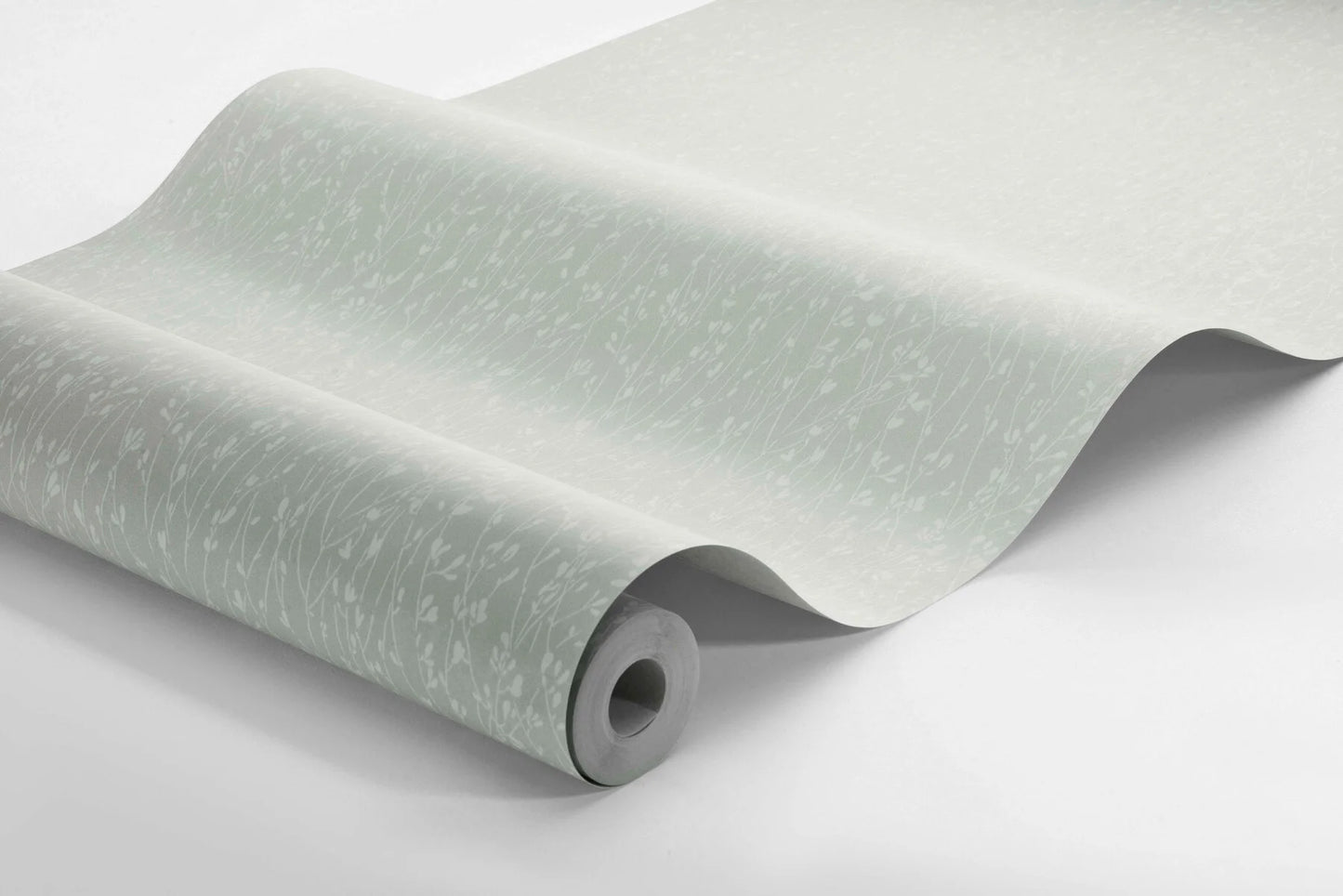 Transform your space with our elegant and timeless Elias wallpaper in soft and cool green tones.