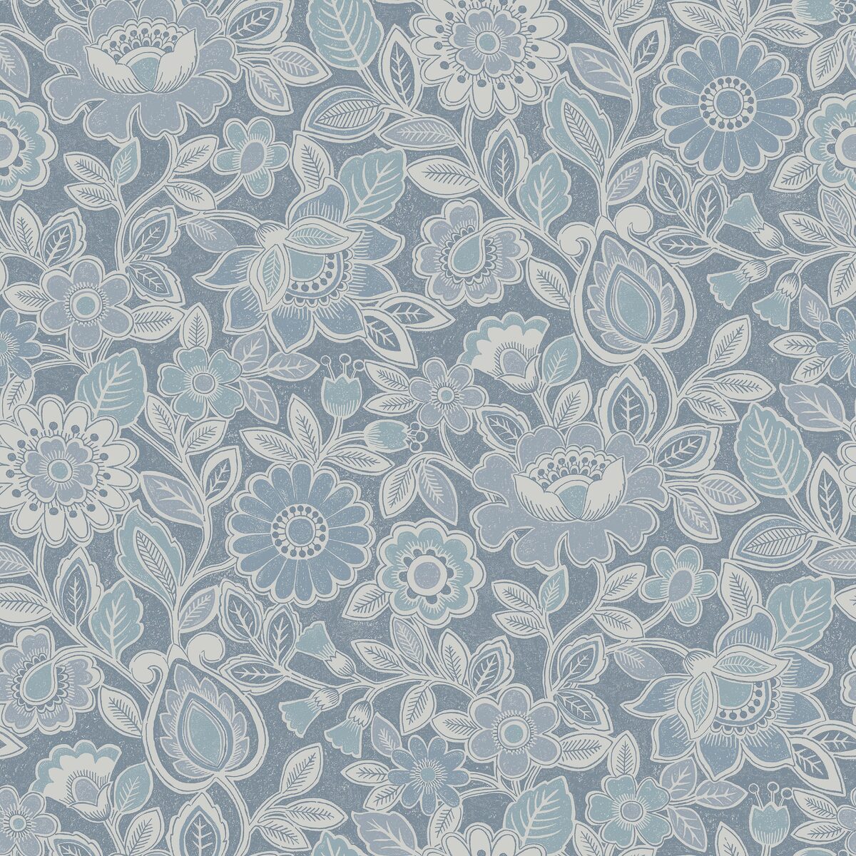 Experience the delightful happiness of our Sonja wallpaper in beautiful blue tones.