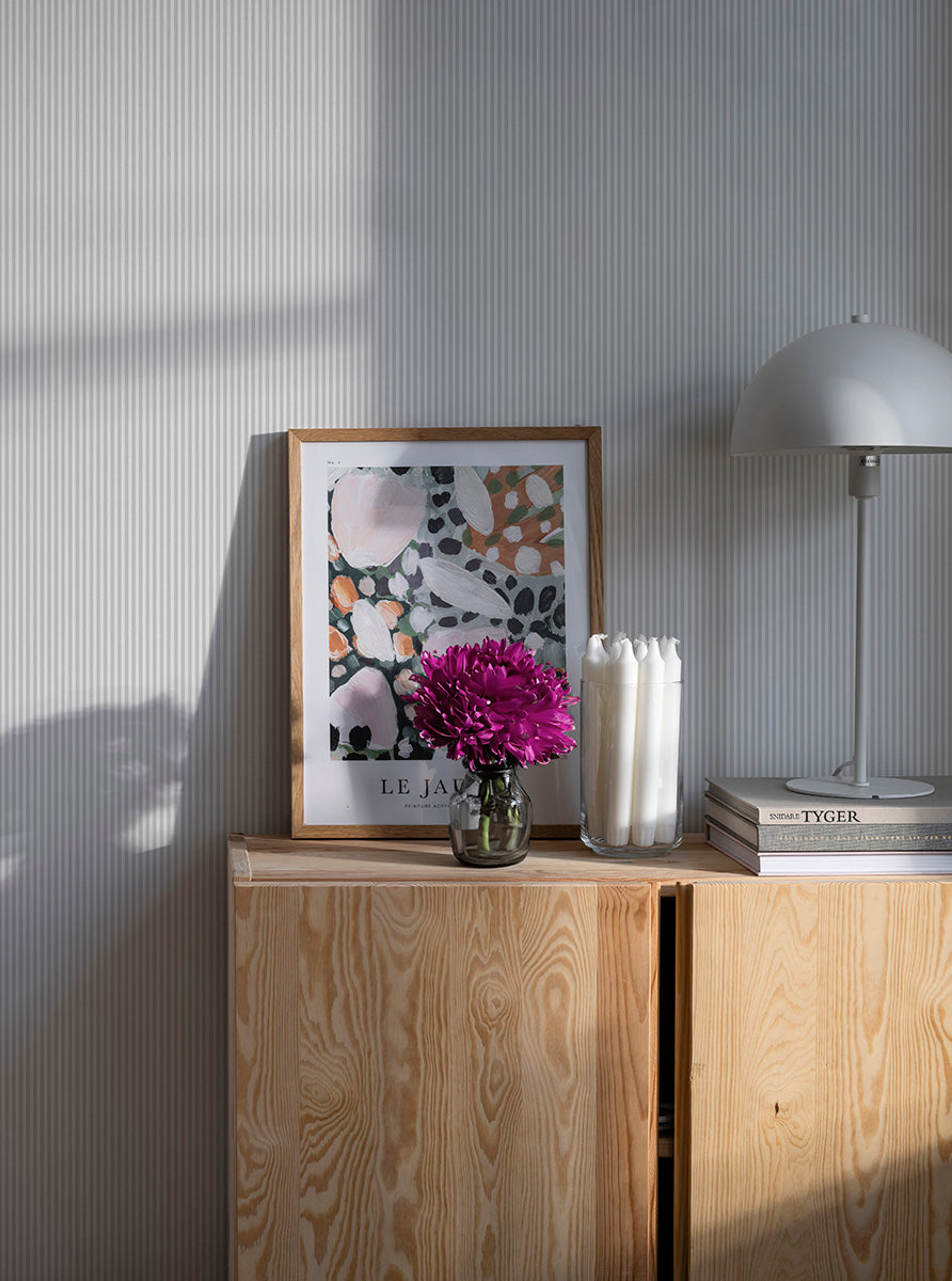 Arvid is a thin and soft striped wallpaper.