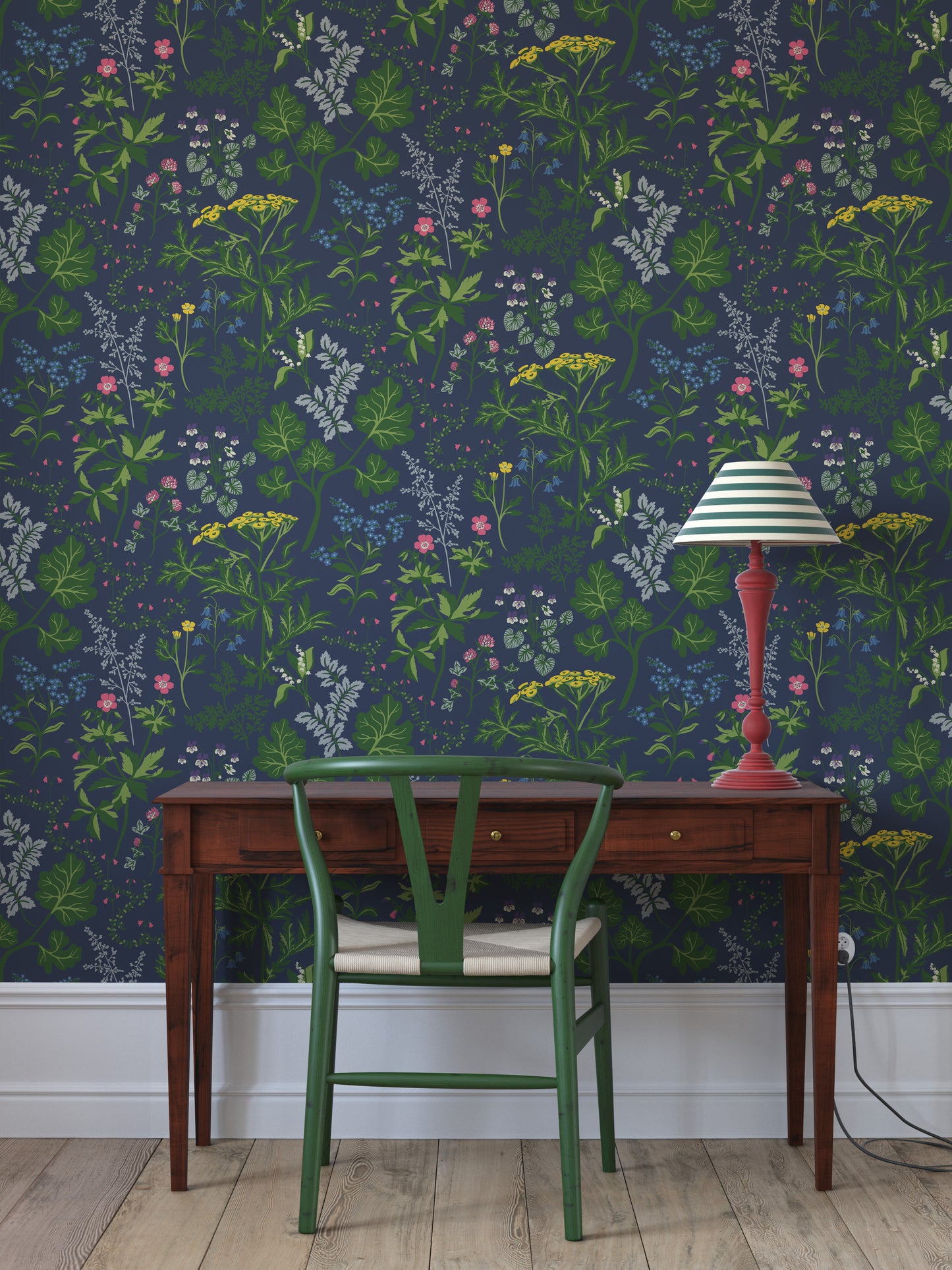 eep in the forest, in sunny clearings and open meadows, they thrive – the wildflowers that define our Swedish landscape. Now they’ve been gathered on the surface of the wallpaper, like an eternal summer meadow to bring into your home.