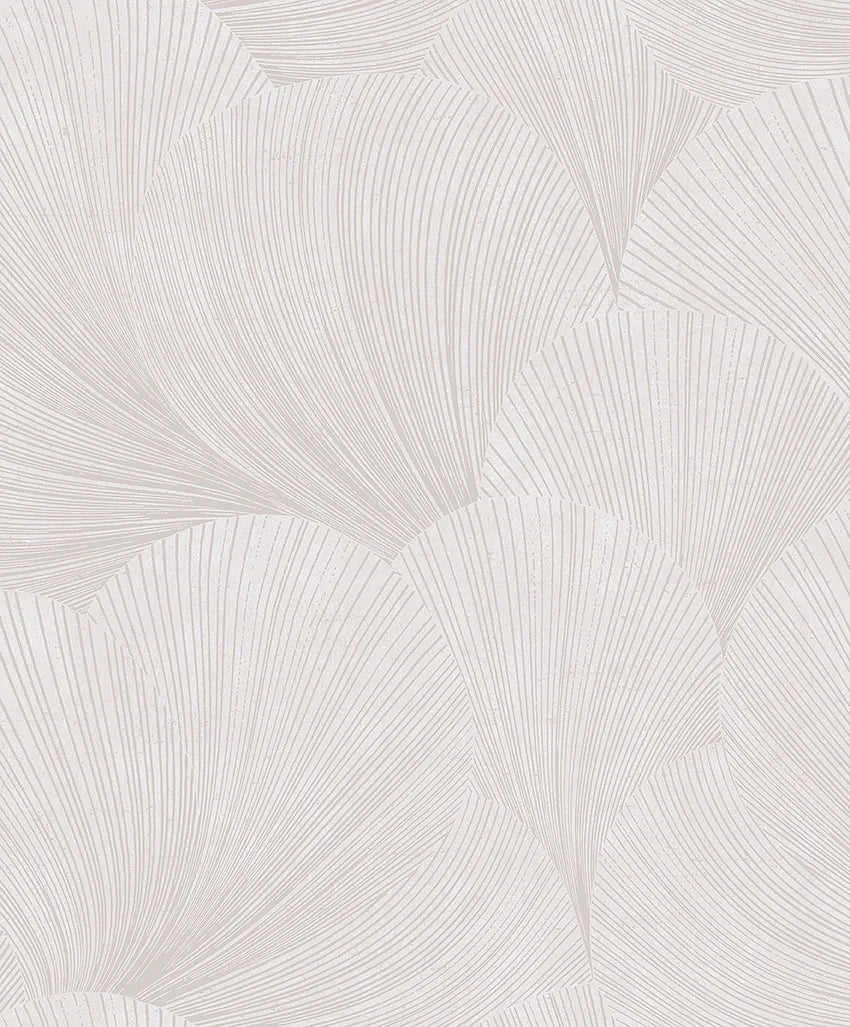 Colored in a pretty palette of white and neutral tones, our Mirage wallpaper features delicate lines and subtle shading to create a softly minimalist and exquisitely modern design.