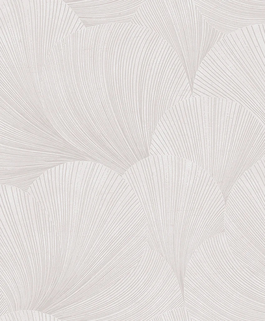 Colored in a pretty palette of white and neutral tones, our Mirage wallpaper features delicate lines and subtle shading to create a softly minimalist and exquisitely modern design.