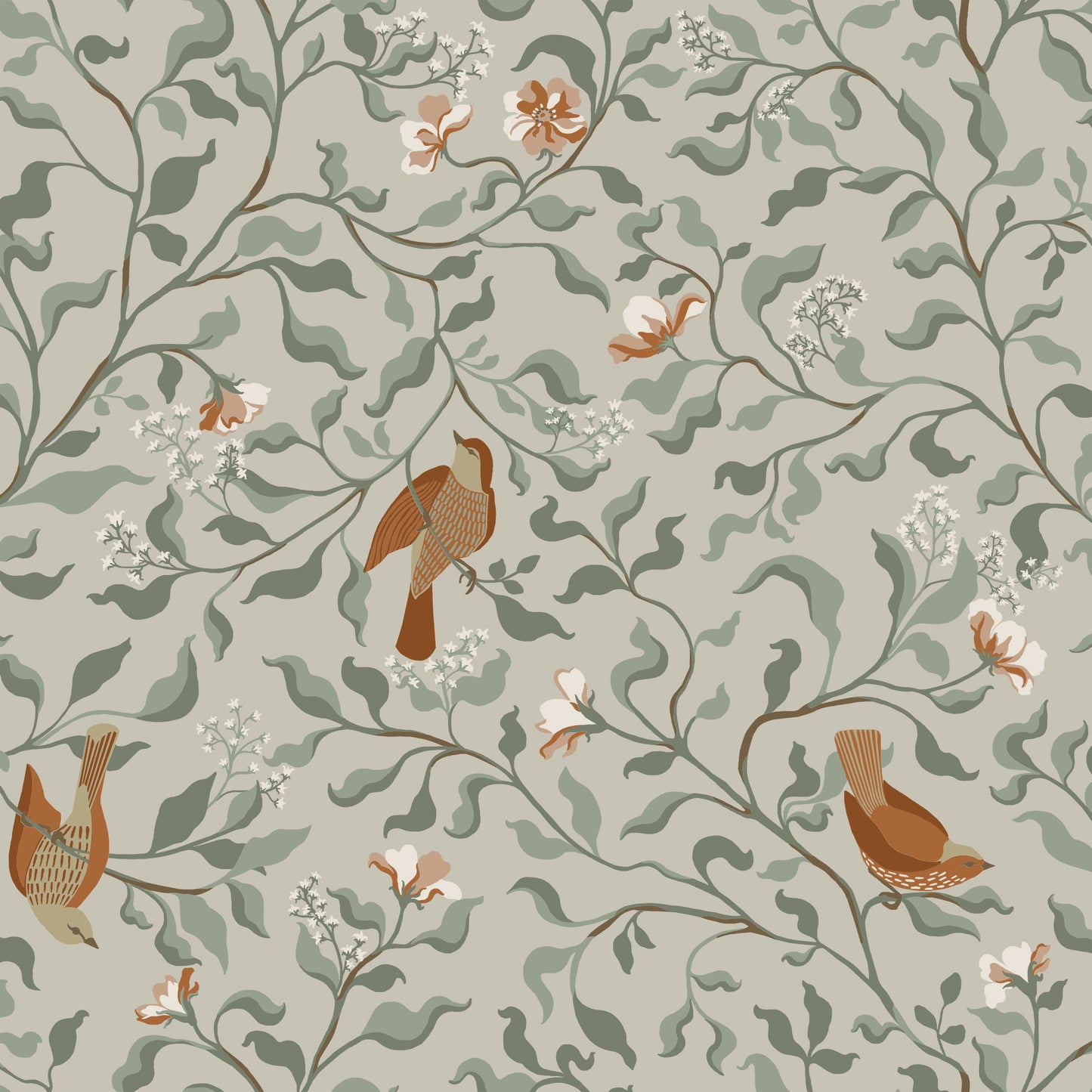 The wallpaper Josefin originates from a longing for spring and birdsong.