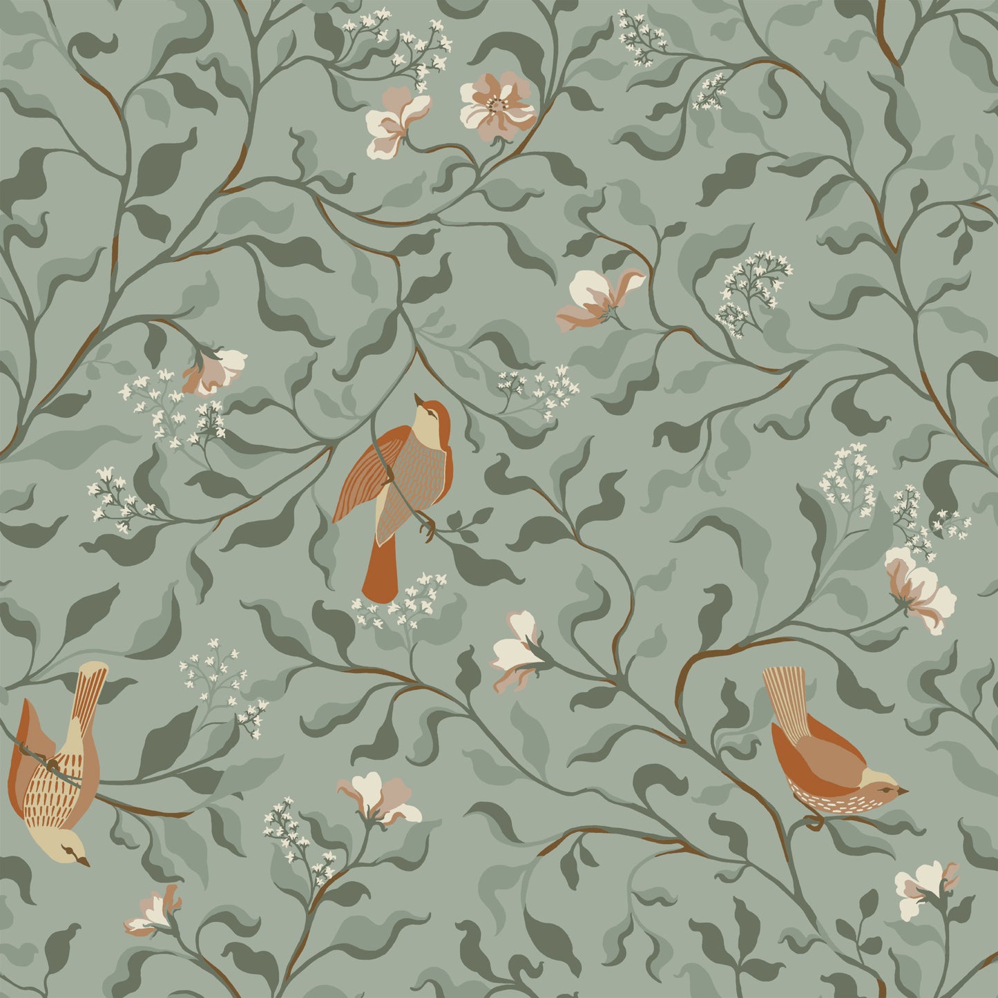 The wallpaper Josefin originates from a longing for spring and birdsong.