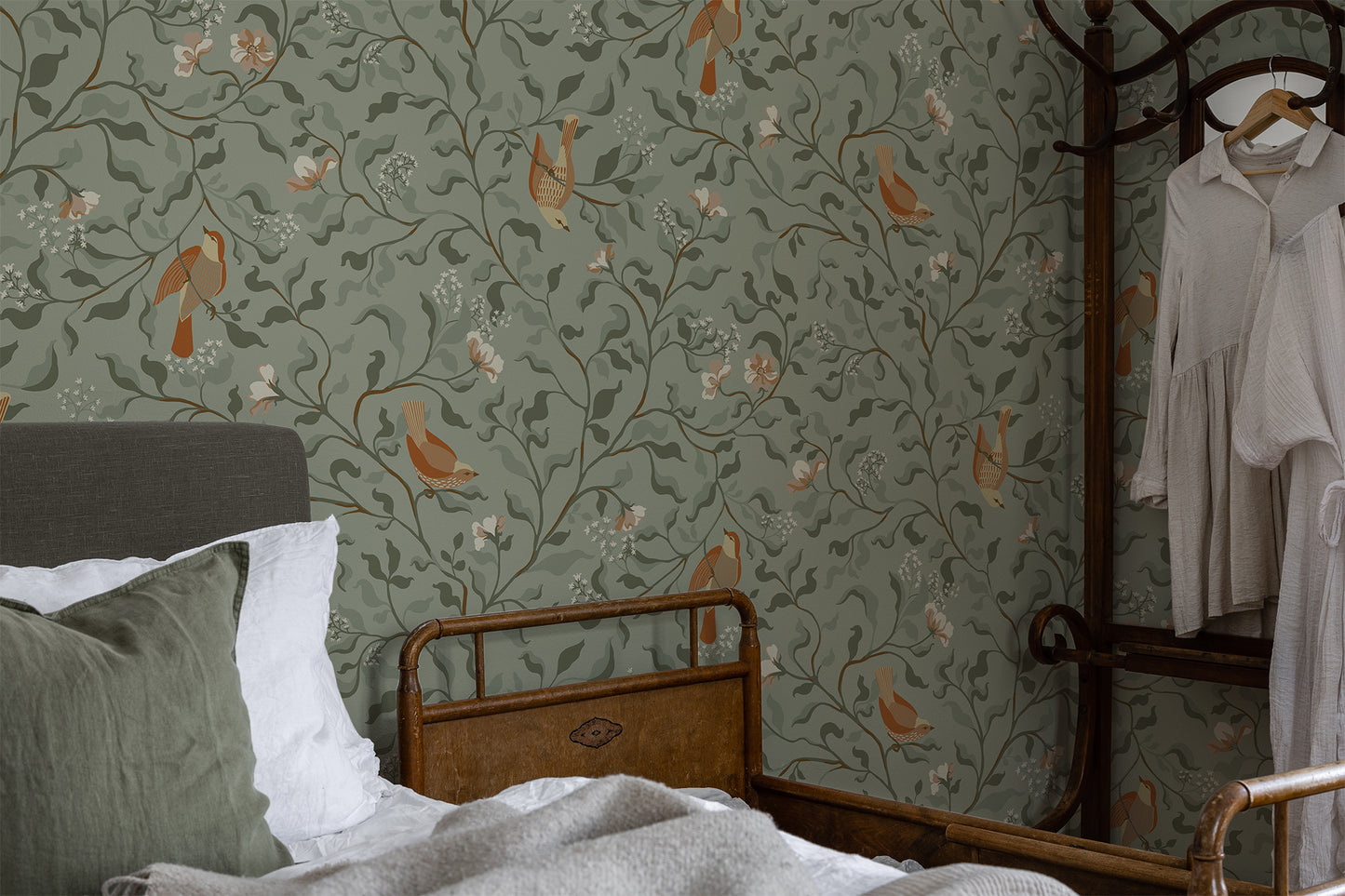 The wallpaper Josefin originates from a longing for spring and birdsong.