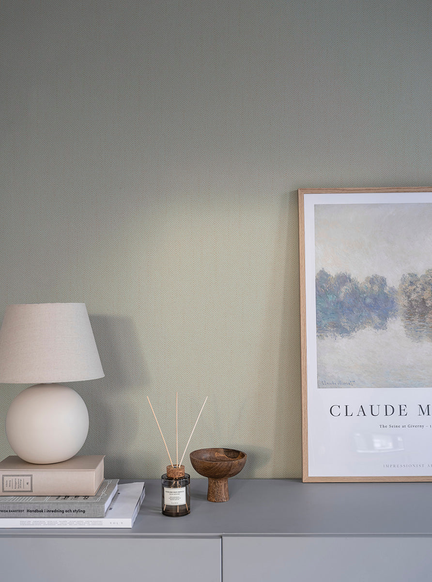 Cotton is a plain wallpaper with a woven appearance like a cotton fabric.