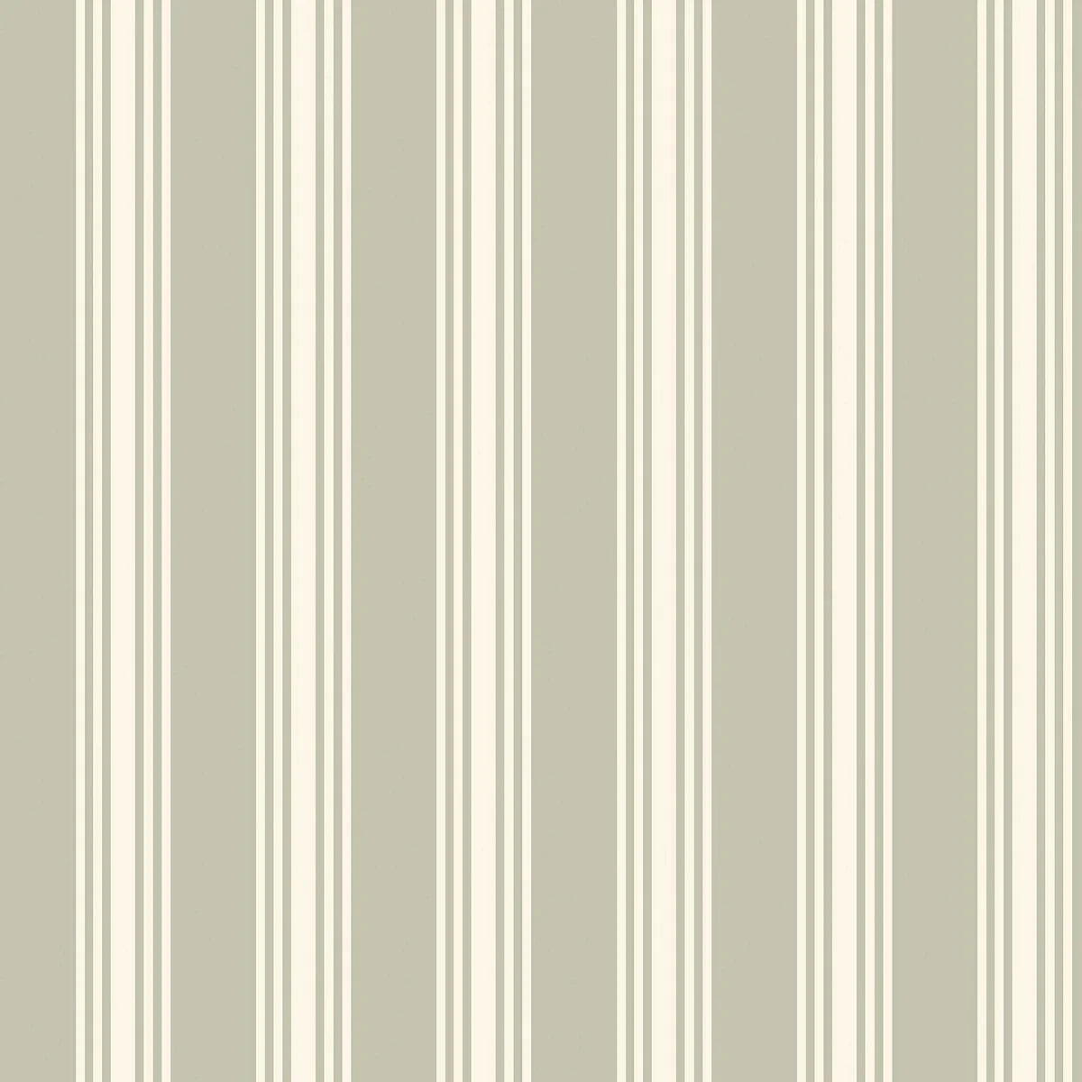 Our Gunnebo wallpaper in linden green has cream-colored stripes that bring a classic Gustavian elegance to any room.