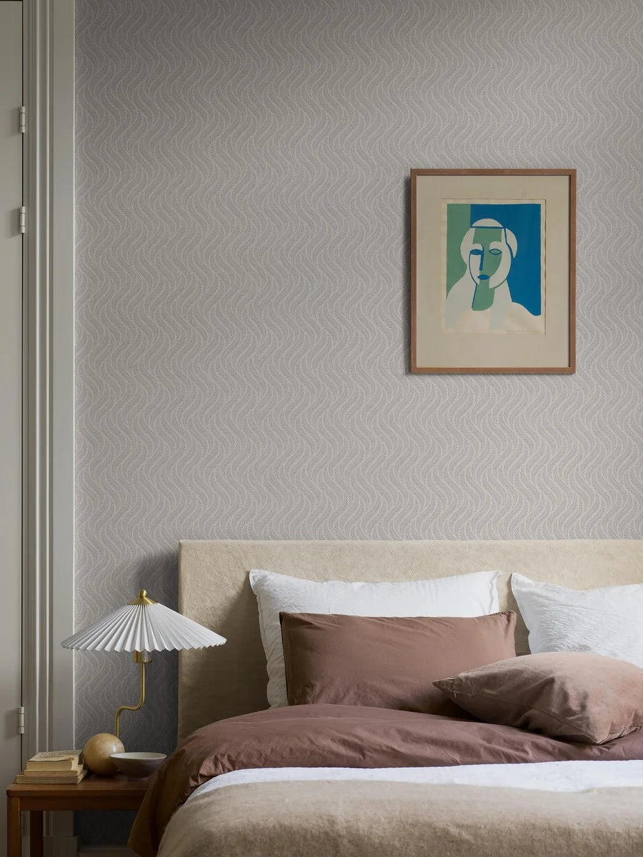 Colored in a soft white palette, our Little Fern wallpaper introduces a modern take on small-scale patterns with an understated elegance.