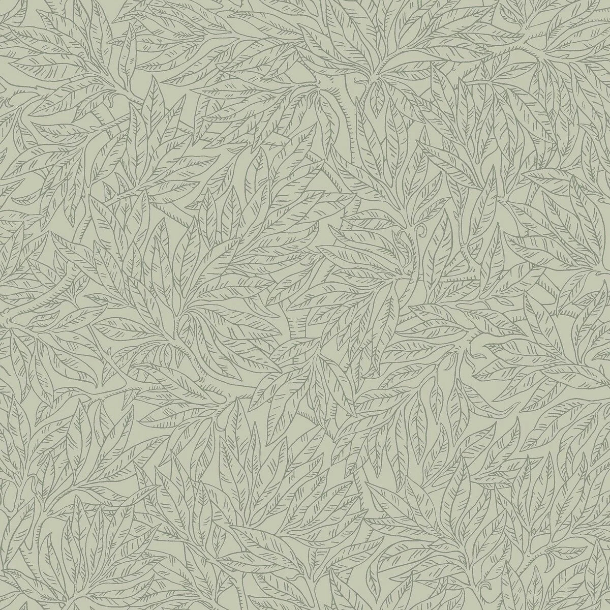 Our Salix Alba wallpaper in mild green tones creates a serene and enveloping atmosphere, inspired by the vibrant density of lush summer foliage.
