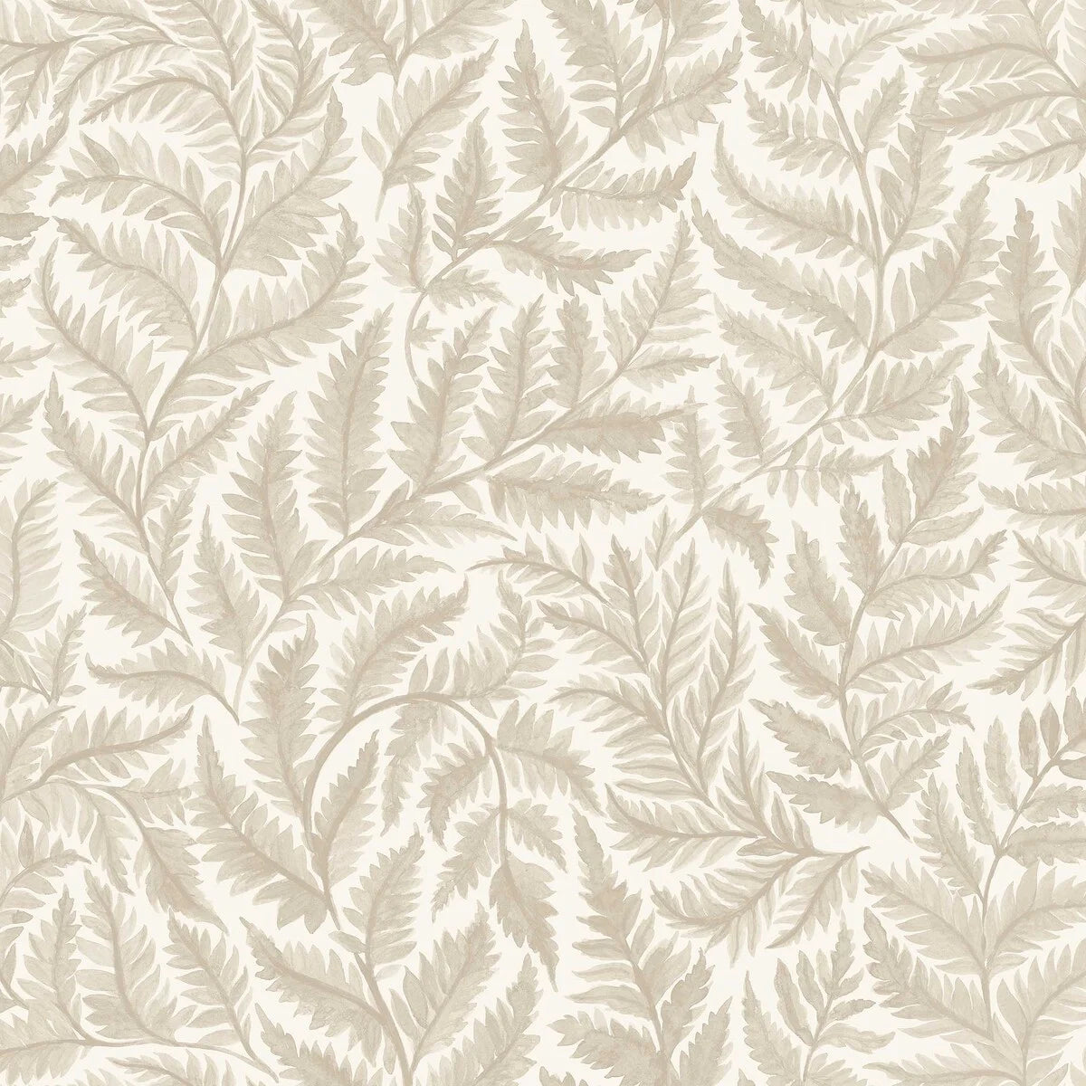 Colored in a cream white and beige palette, our Ferns wallpaper offers a refined and natural elegance.