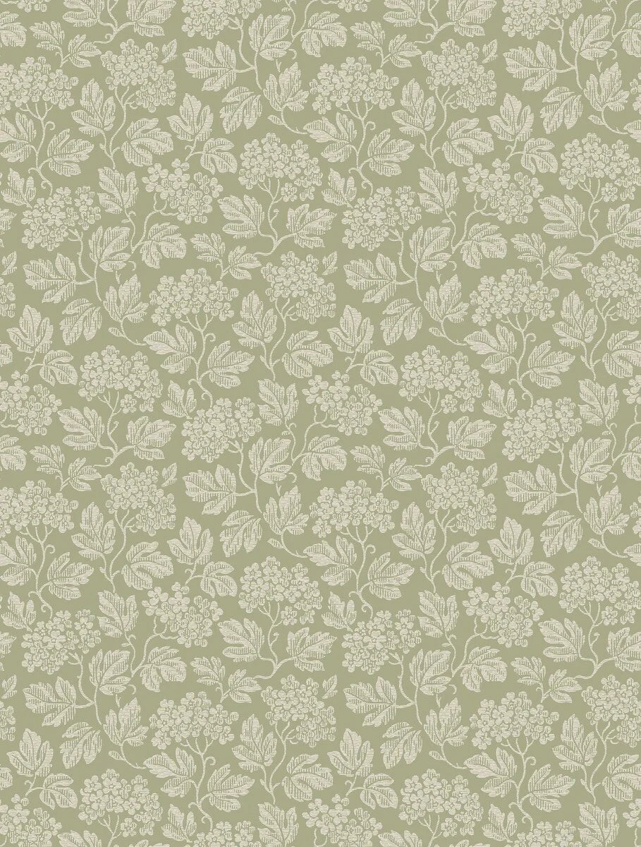 The hawthorn inspired Hagtorn wallpaper was originally printed in the 1920s.