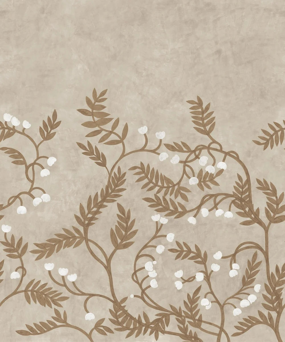 Whispering Bell is a light and airy yet strong mural wallpaper, designed by Cecilia Pettersson.