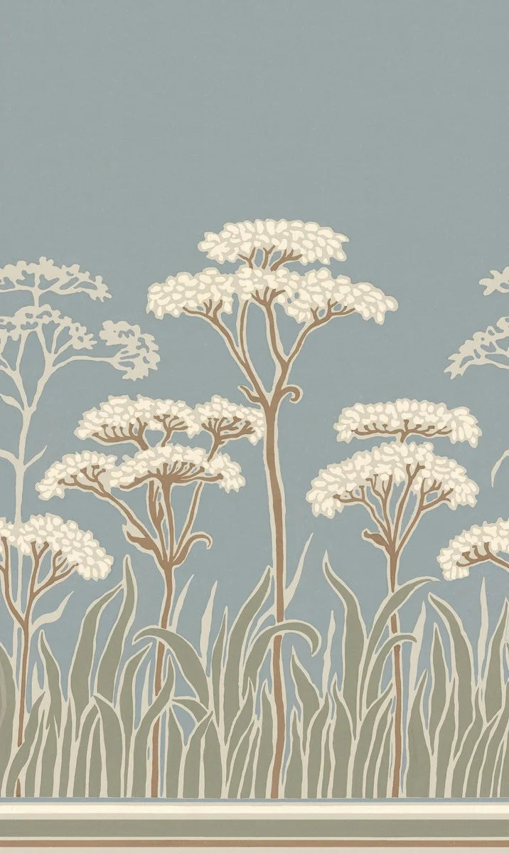 Achillée Art Nouveau wallpaper digitally printed, custom fit to your wall.