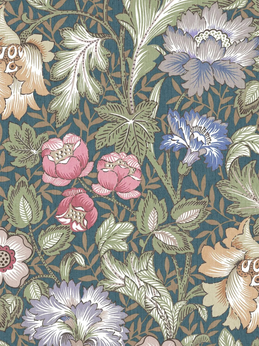 Wallpaper digitally printed on demand, fully custom fit to your wall.