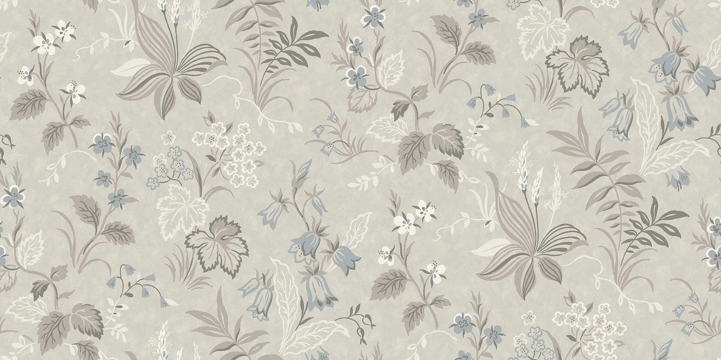 Folklore Grand is an enlarged digital print of the rustic 1950s Folklore wallpaper. The charming, hand-painted pattern takes on a bolder character in its new, larger scale.