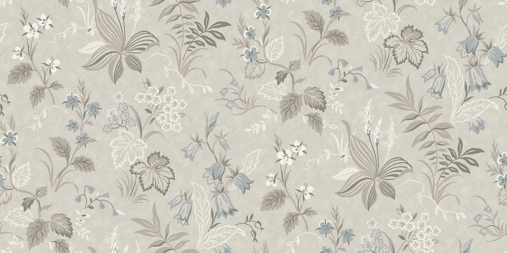 Folklore Grand is an enlarged digital print of the rustic 1950s Folklore wallpaper. The charming, hand-painted pattern takes on a bolder character in its new, larger scale.