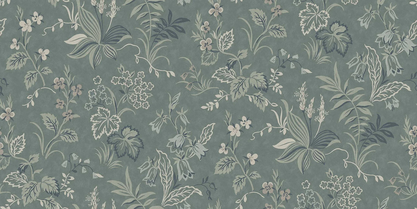 The large-scale digital print captures every nuance of the hand-painted design and gives this 1950s wallpaper a completely new expression.