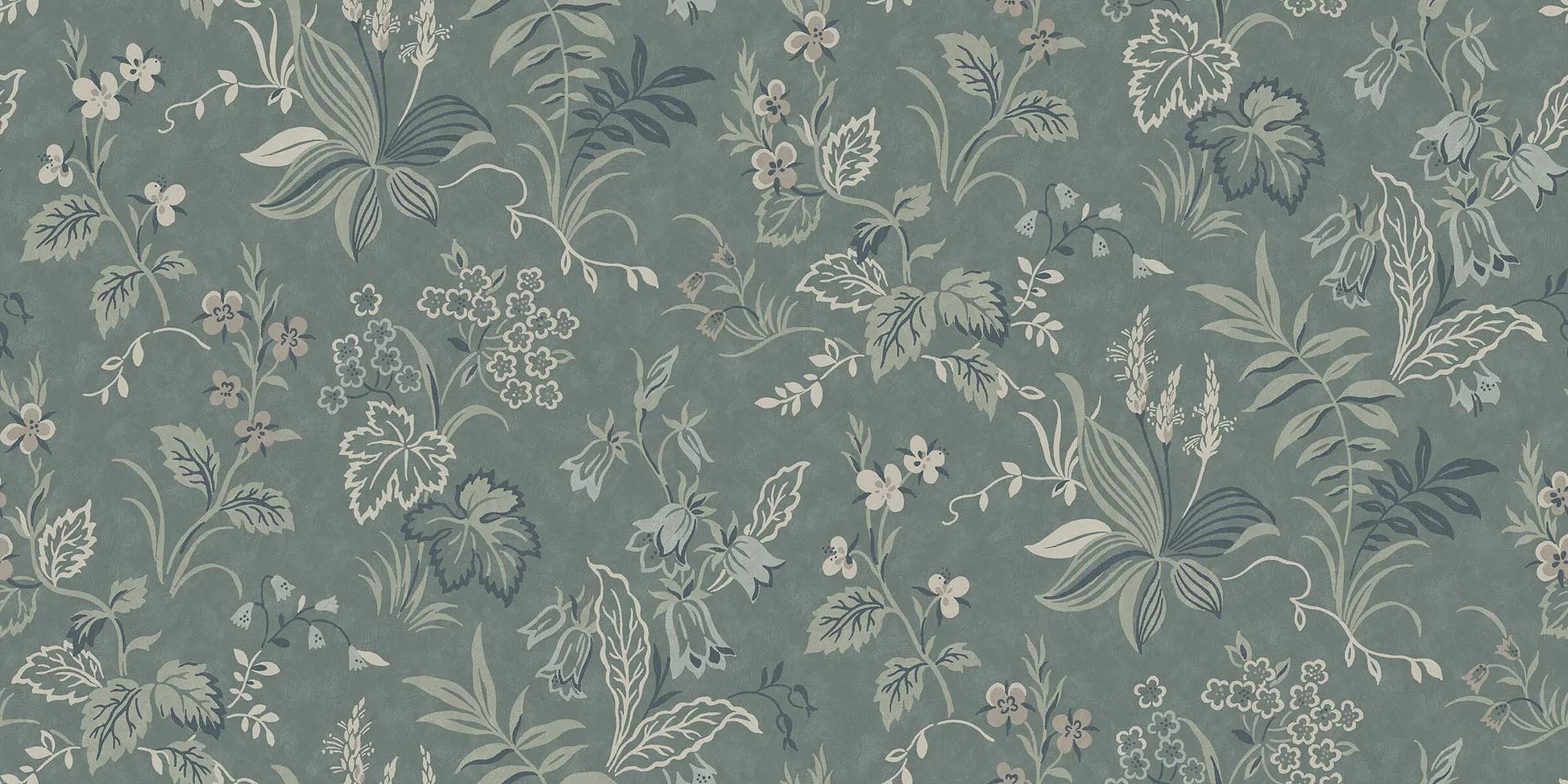 The large-scale digital print captures every nuance of the hand-painted design and gives this 1950s wallpaper a completely new expression.