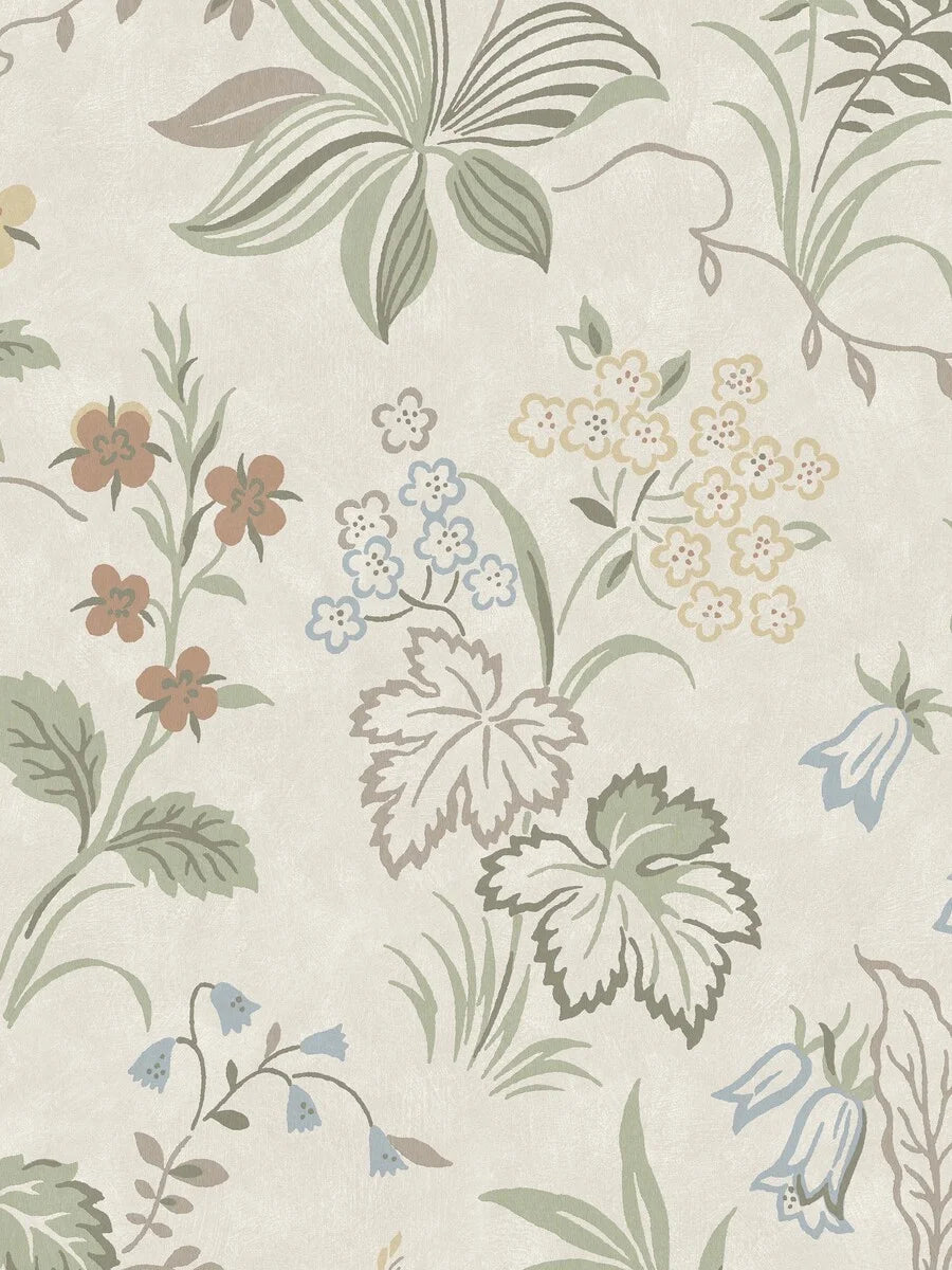 Folklore Grand is an enlarged digital print of the floral 1950s Folklore wallpaper.