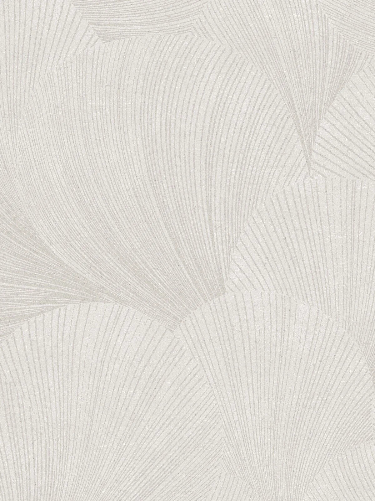 The light Mirage Grand wallpaper, with its large-scale graphic pattern, gives the room an airy, spacious feel. Layers of curved lines create a soft, vibrant expression.