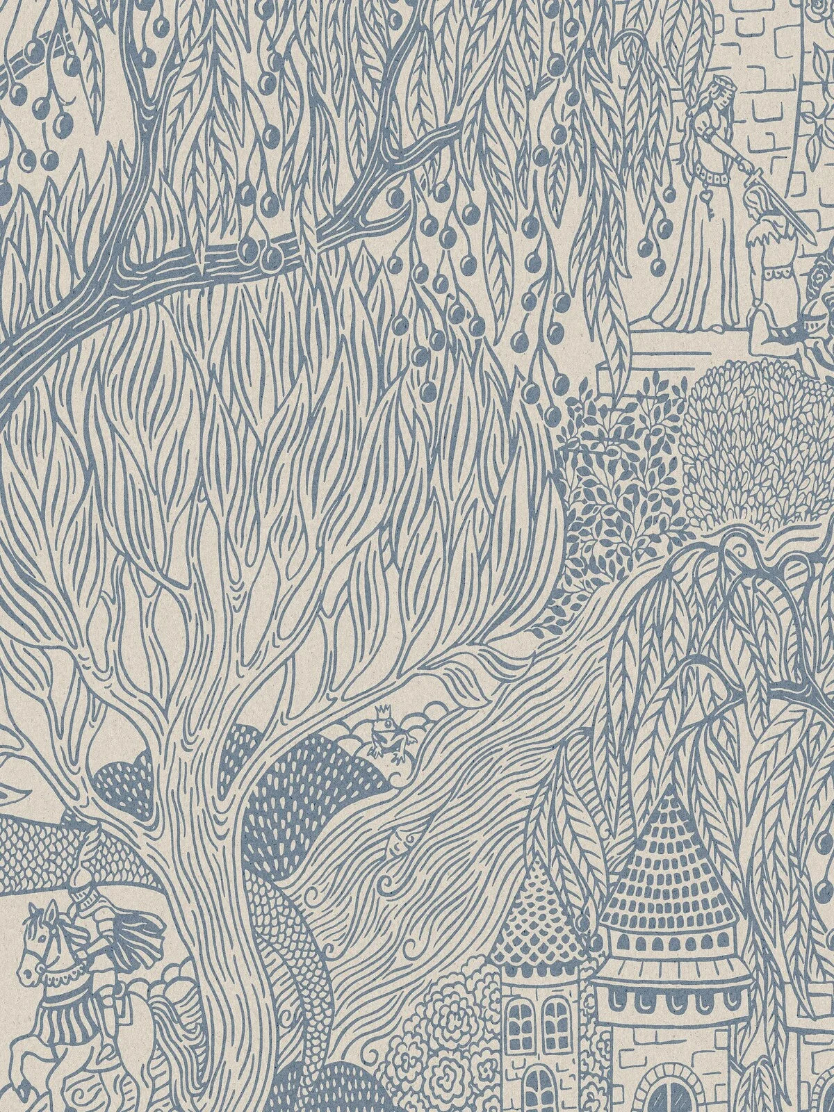 The children’s wallpaper Kingdom of the Willow Grand is full of exciting details.