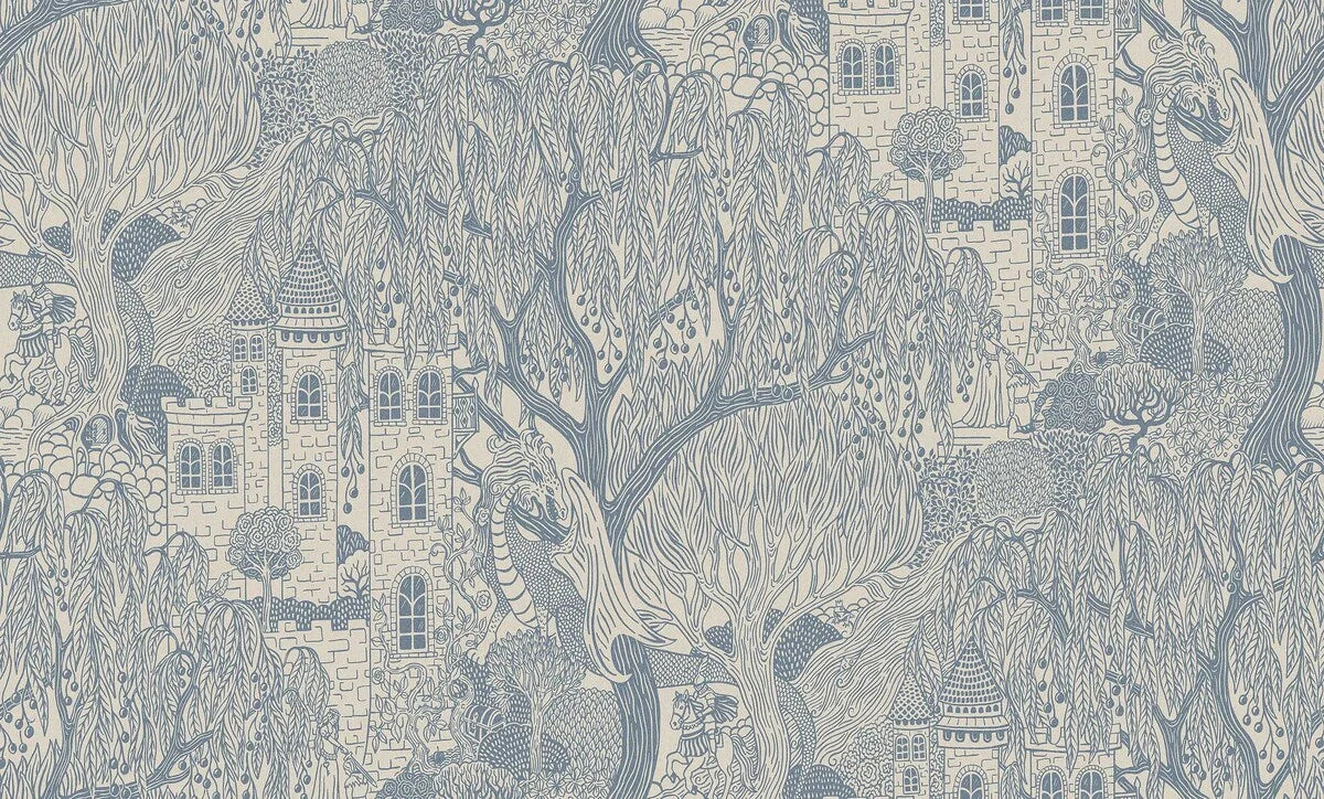 The children’s wallpaper Kingdom of the Willow Grand is full of exciting details.