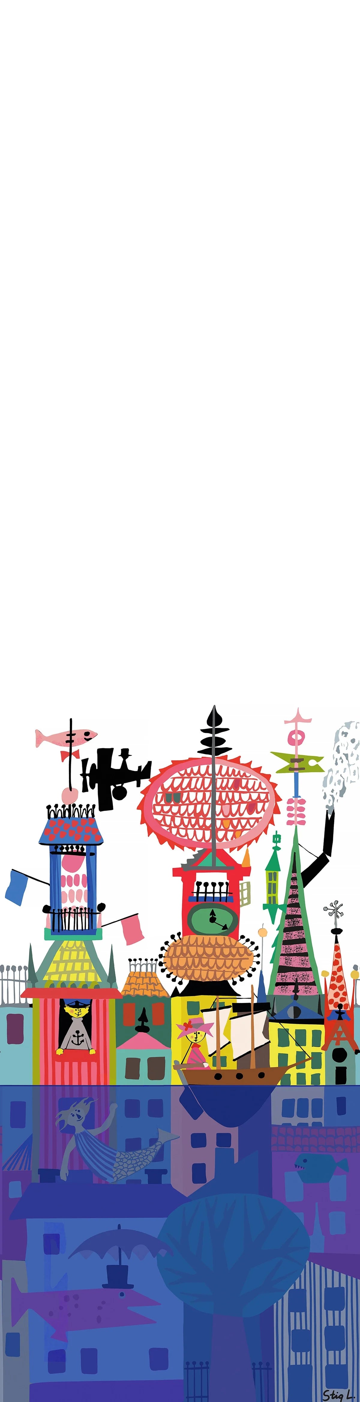 The Sålunda mural wallpaper is digitally printed at a large scale, in bright colors on a white background.