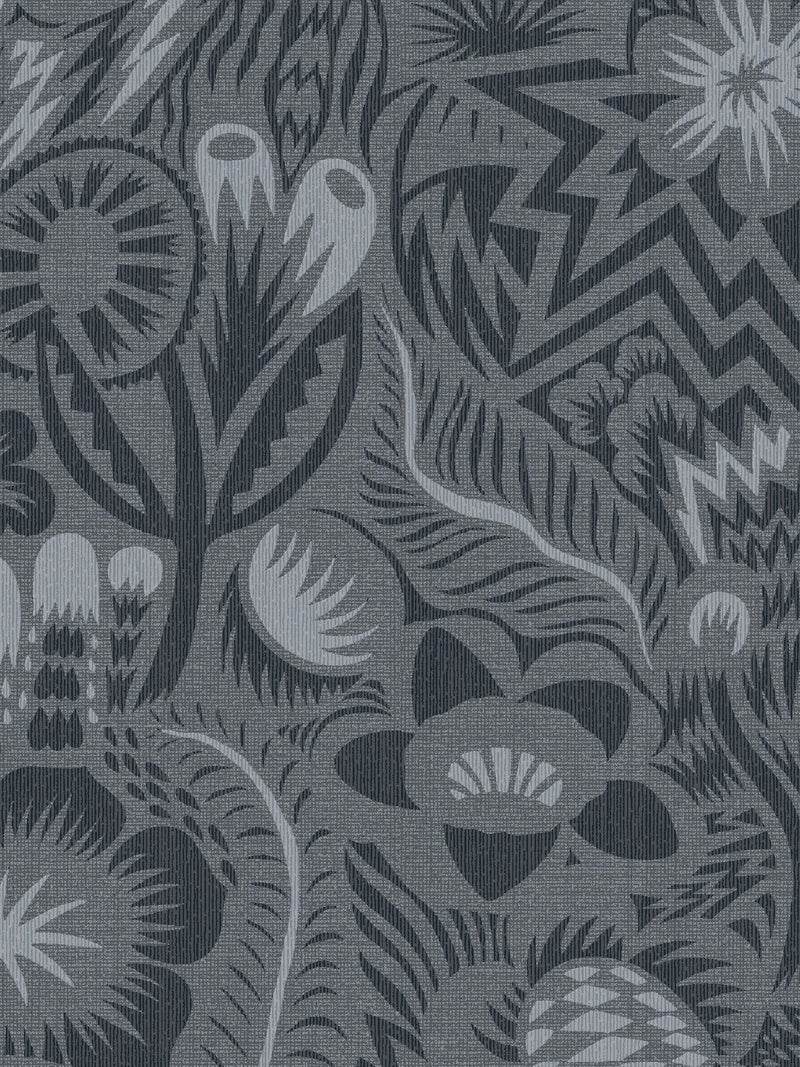 Pangsurr is a floral mural wallpaper with soft, organic fantasy shapes created by Hanna Werning. Like a zoomed-in glimpse of soft moss, accompanied by the buzz of insects.
