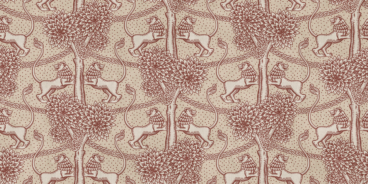 With playful elegance, the Leopold wallpaper mural makes the room both modern and international and is available in four becoming colorways.