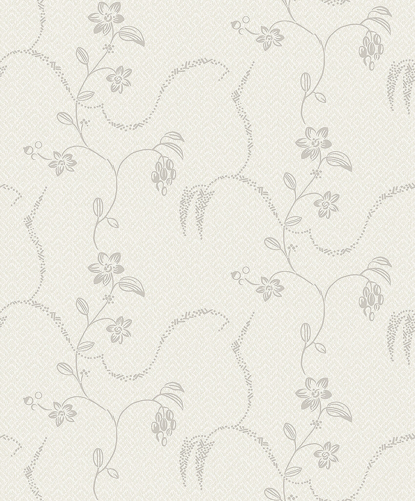 Timelessly elegant, our Elsie wallpaper is colored in bright and fresh tones of gray.