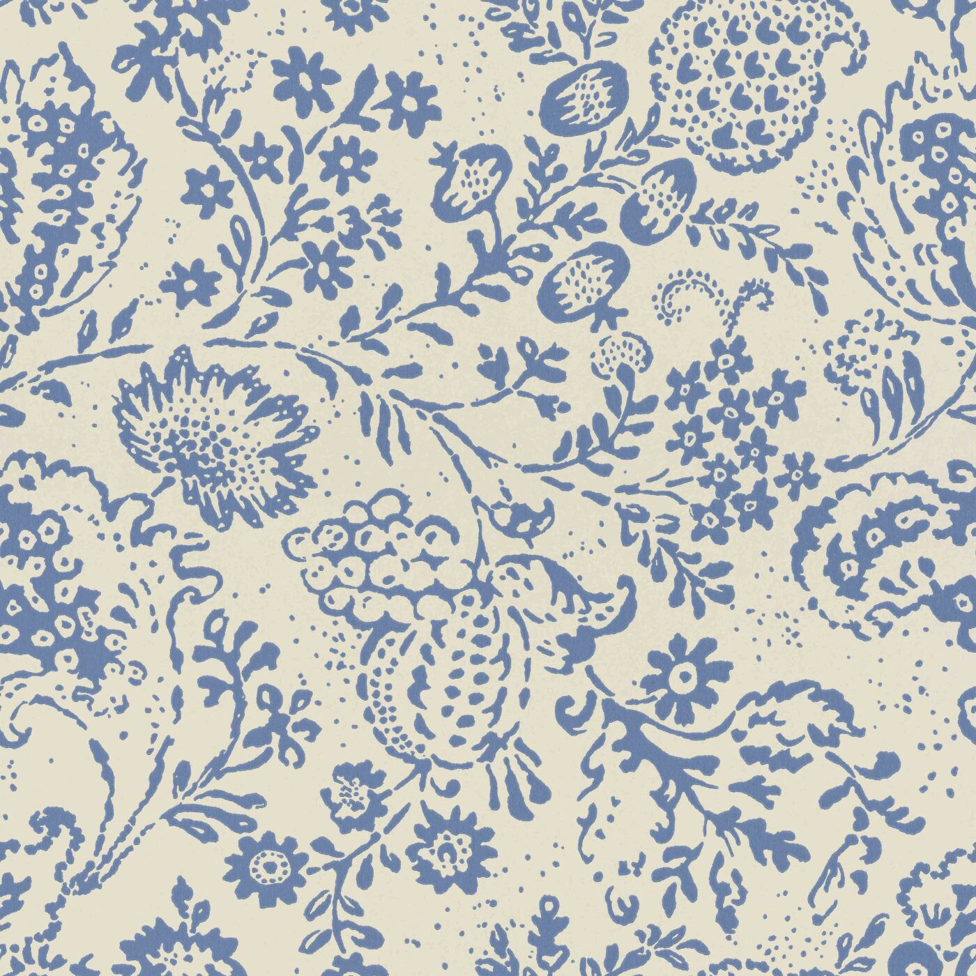 Daniel Långelid came upon this pattern on the inside of an antique book dated 1763 and added it to wallpaper.