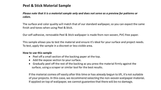 Peel & Stick Material Sample BT