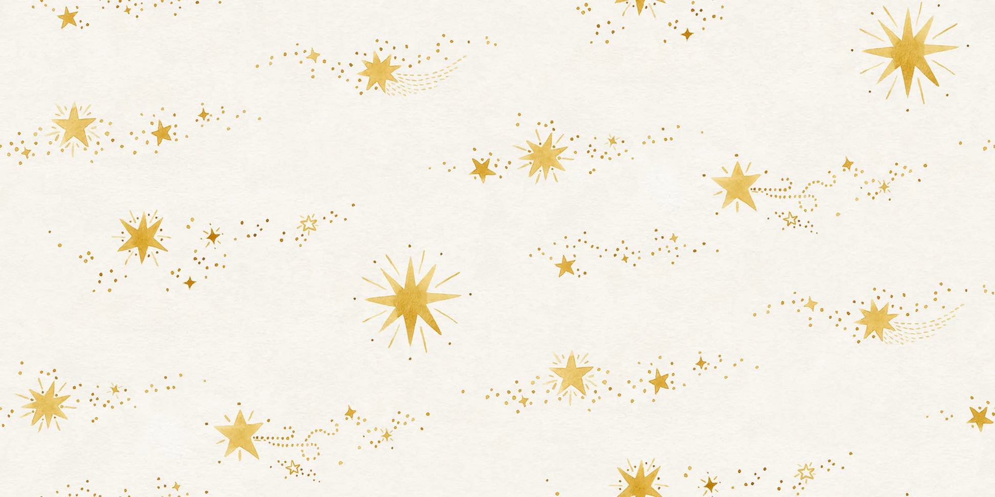 The beautiful hand-painted stars dance over the wallpaper like stars in the sky, created together with Johanna Bradford