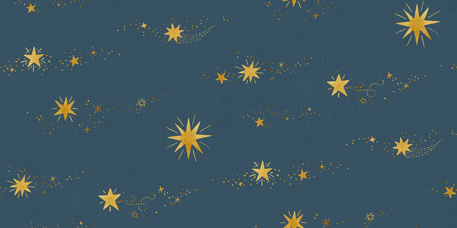 The beautiful hand-painted stars dance over the wallpaper like stars in the sky. Created together with Johanna Bradford as a dreamy ceiling wallpaper, but it also works beautifully on the wall.
