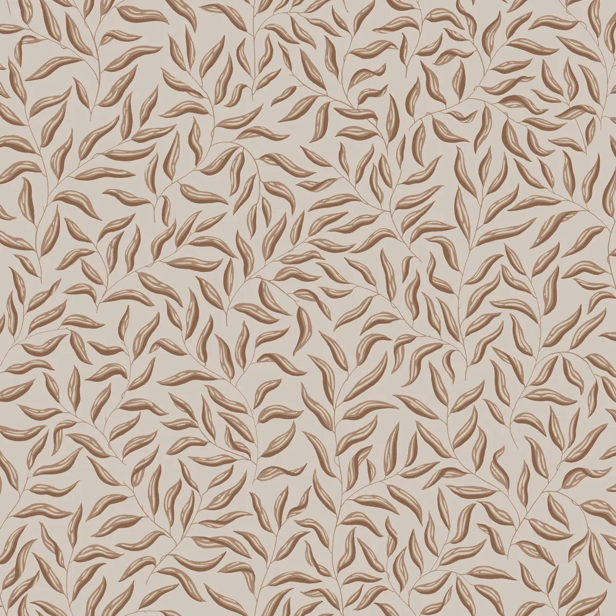 Wallpaper design Karolina, Hazel, comes in contemporary warm brown tones.