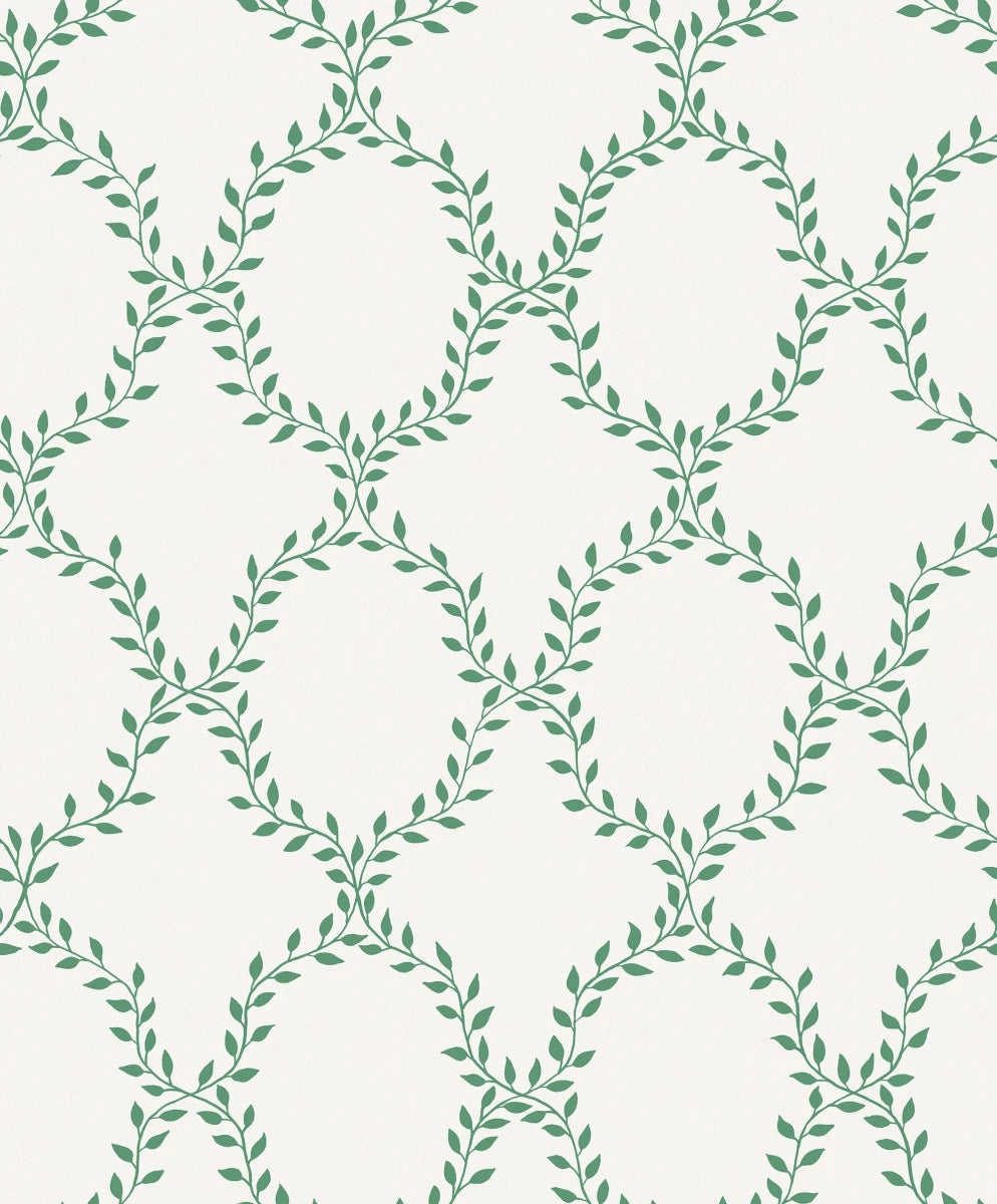 Our beloved wallpaper design Wilma brings to mind wreaths but in colors with an international feel. 