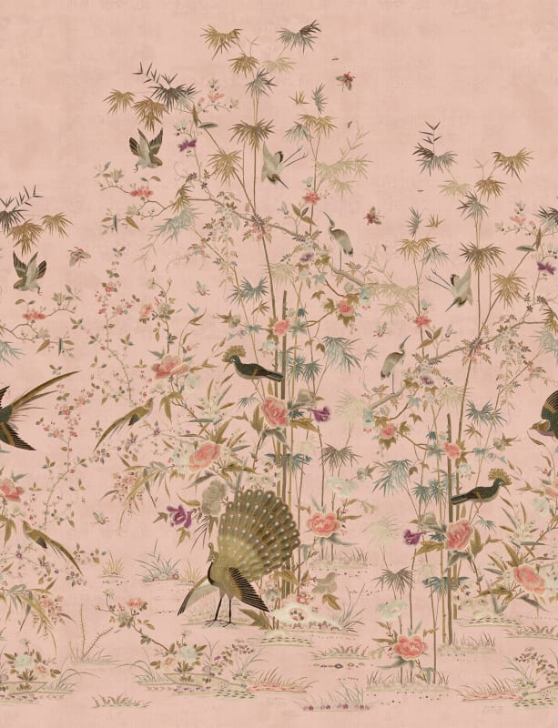 Chinoiserie Garden, Pink - S10417 Mural