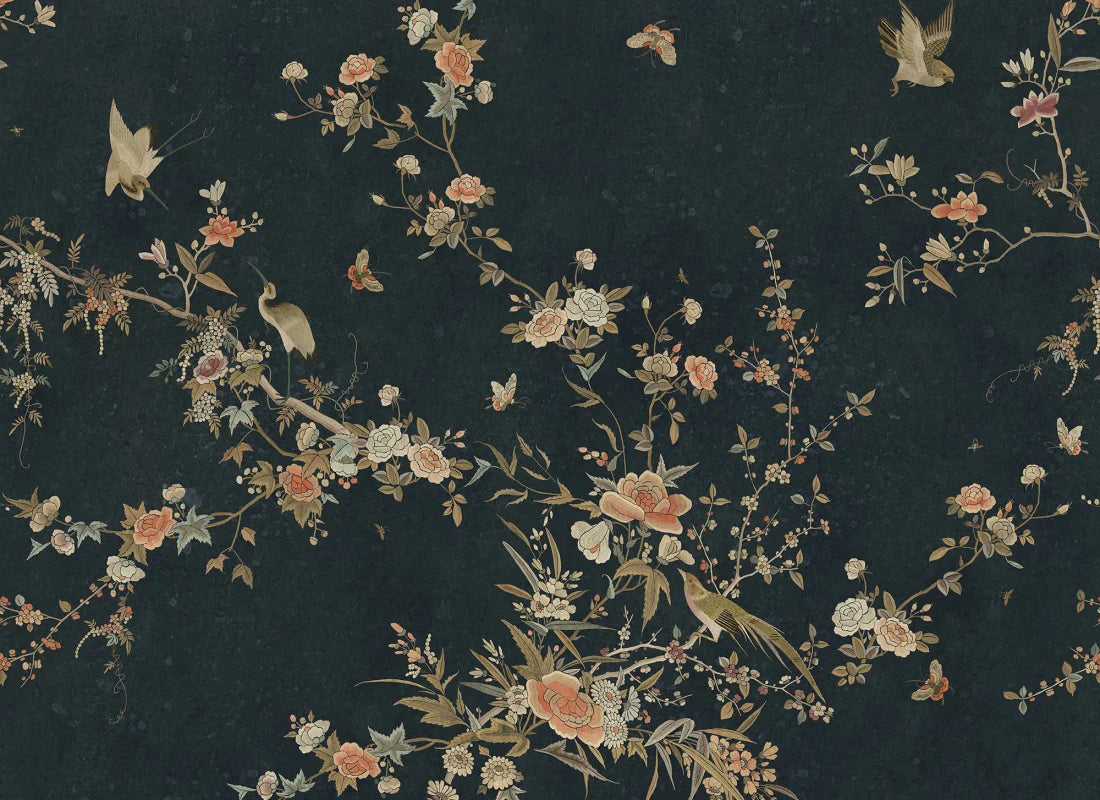 Bloom, Midnight Blue - S10428 Mural