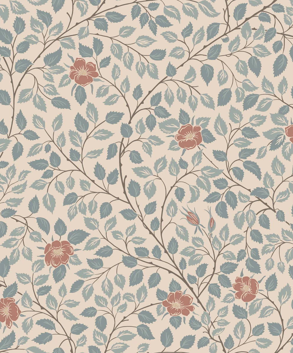 The Castle Rose wallpaper pattern is named after our Swedish royal family's summer residence, Solliden on Öland.