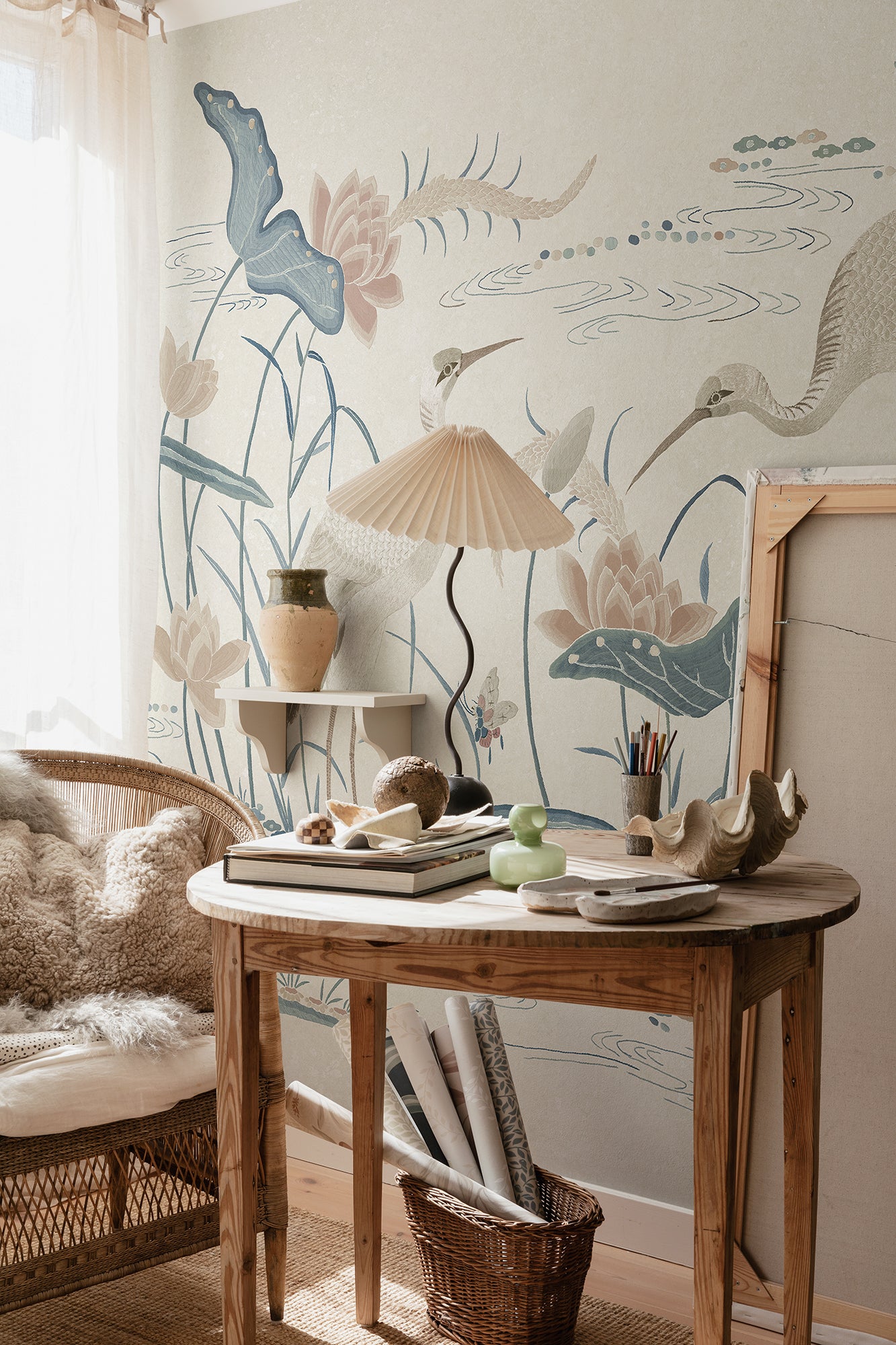 Seabirds, Misty Blue - S10551 Mural