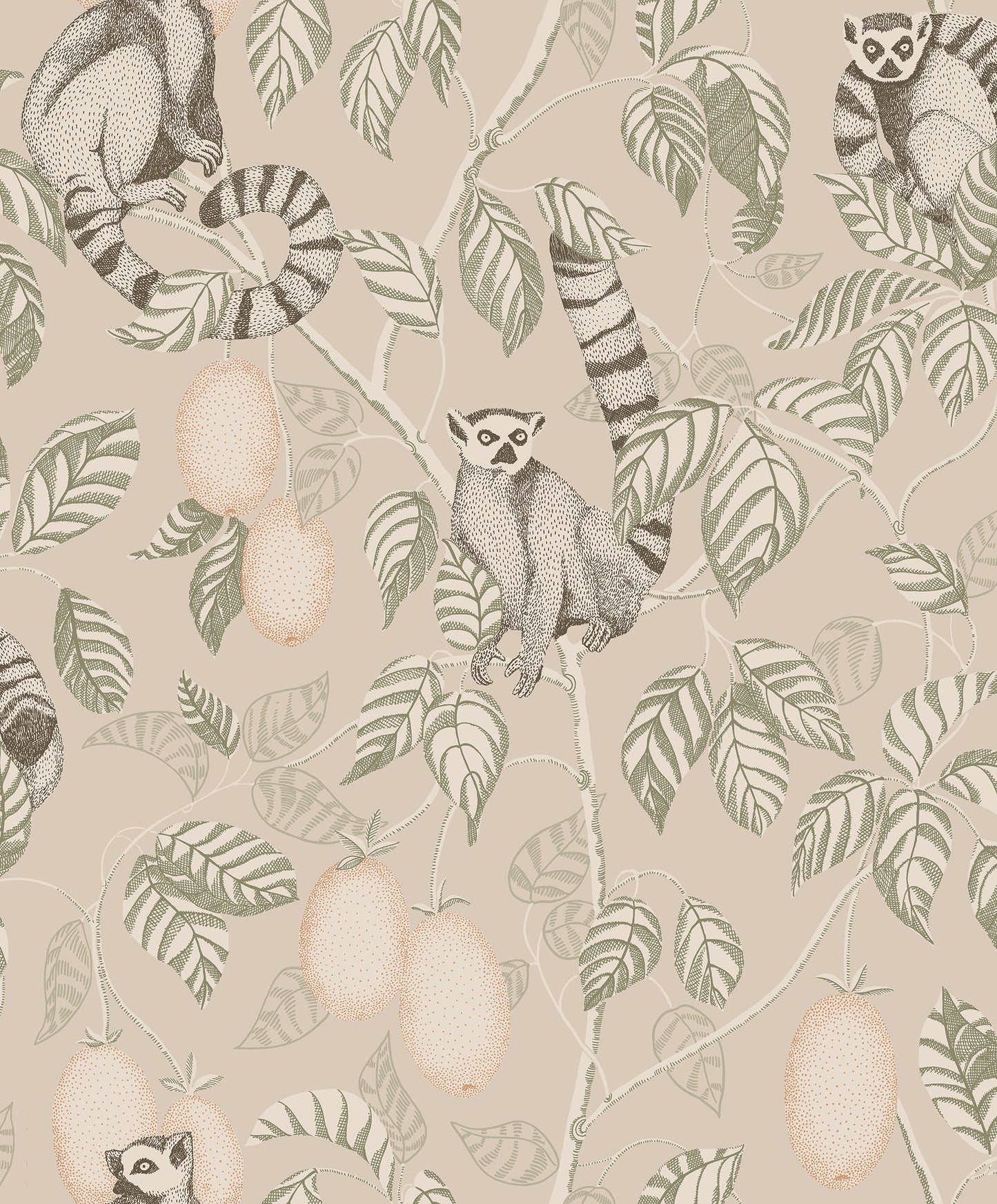 Delight in the detailed elegance of the Elliot wallpaper in a soft sandstone hue.