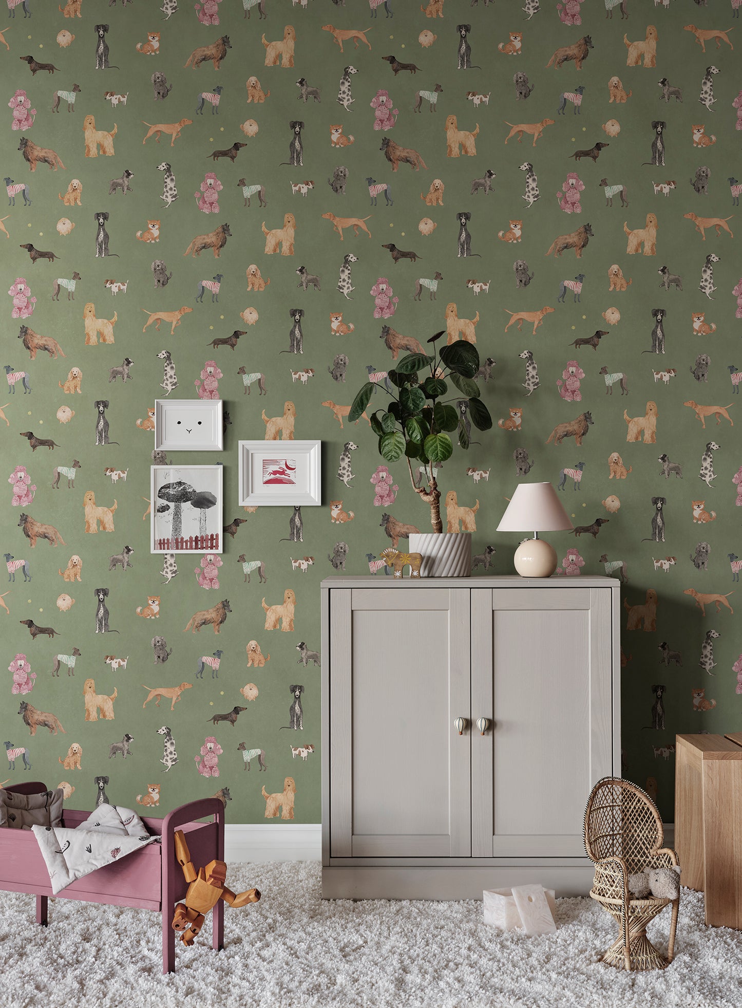 Celebrate your love for dogs with the playful Taiga and Friends wallpaper.