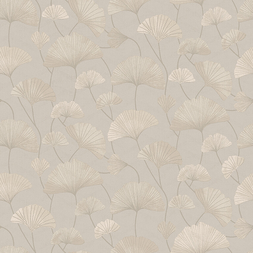 Colored in a neutral palette of gray and beige, our Sophia wallpaper is timeless and sophisticated.