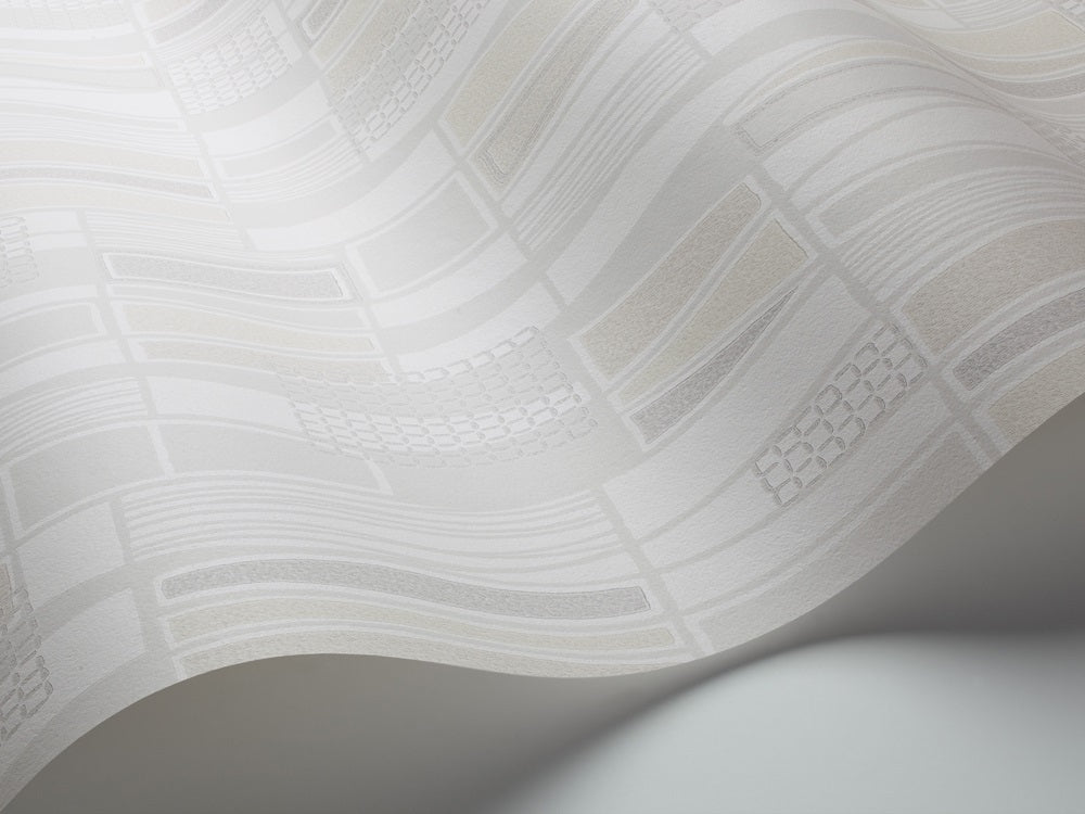 This wallpaper is a trip back to the 1950s with a clean and stripped surface that is a trademark of functional form.