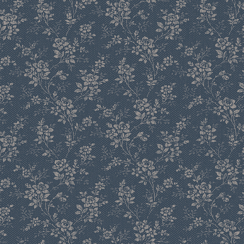 Hip Rose wallpaper is brimming with vintage elegance. Inspired by a traditional floral design of dainty wild rose blooms found in our archives