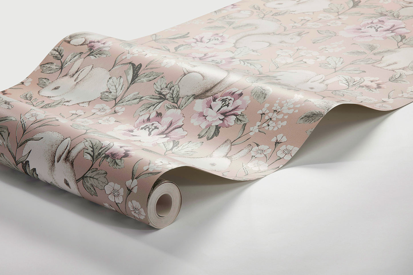 Colored in a pretty palette of pinks and greens, our Magic Forest wallpaper is utterly enchanting.