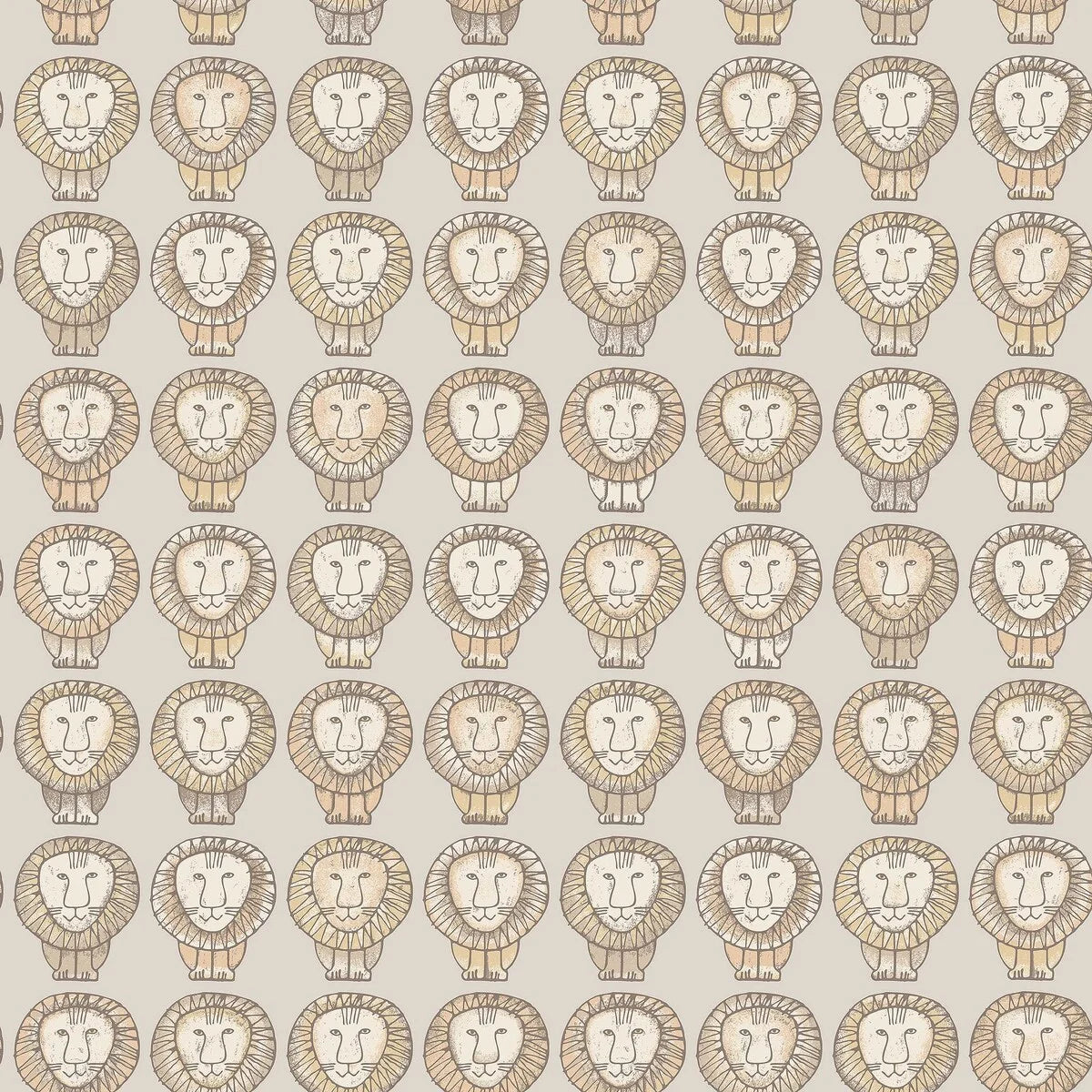 Lisa Larson’s ceramic lions from the 1960s are classic pieces of Scandinavian design. Now the pride of lions has a new lease of life in our Lejon wallpaper.
