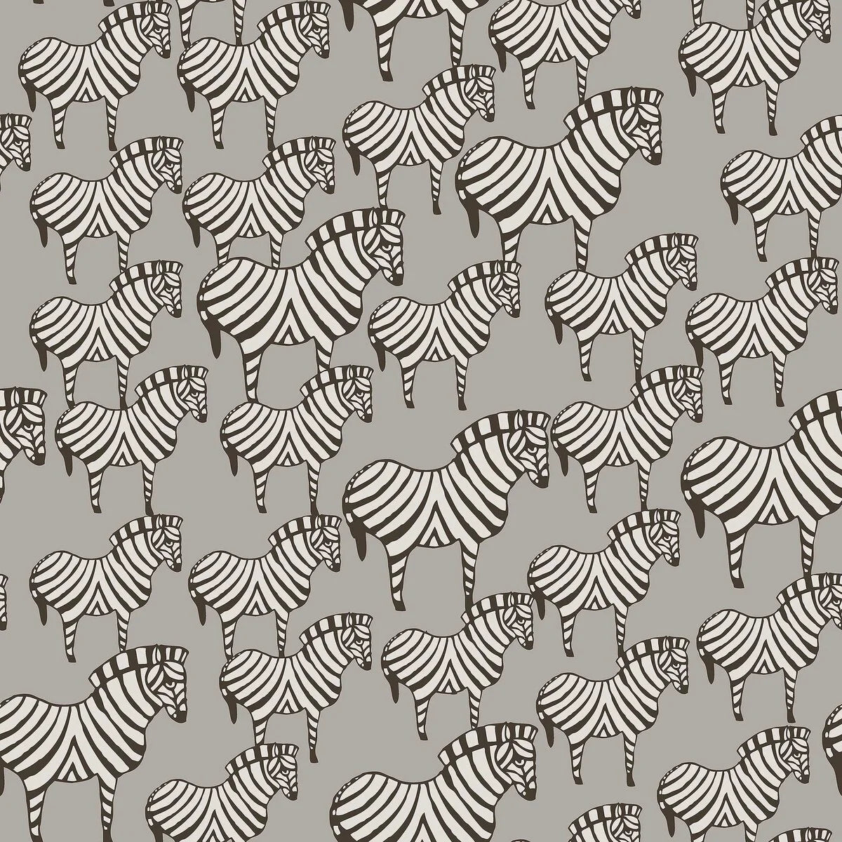 For lovers of pure monochrome design, our Zebra wallpaper keeps Lisa Larson’s 1957 classic ceramic ornament true to its essence.