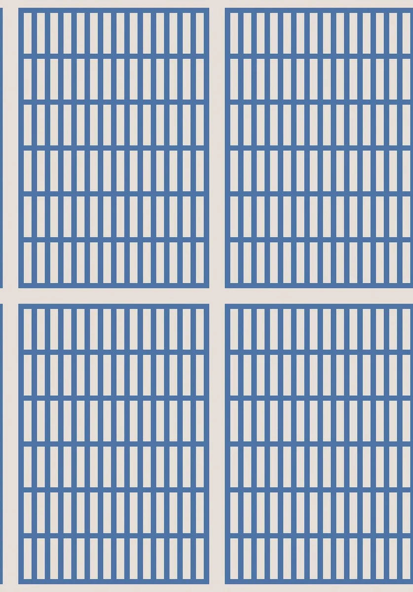  This Alvar Aalto 14/6 wallpaper features a strict, brick-inspired pattern of 14 squares across and 6 down. 